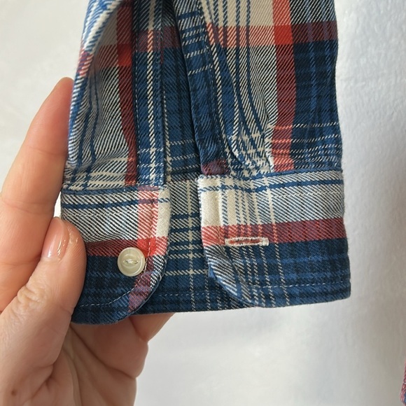 Polo Ralph Lauren boy's plaid button down shirt size 5 red white blue - Picture 4 of 5